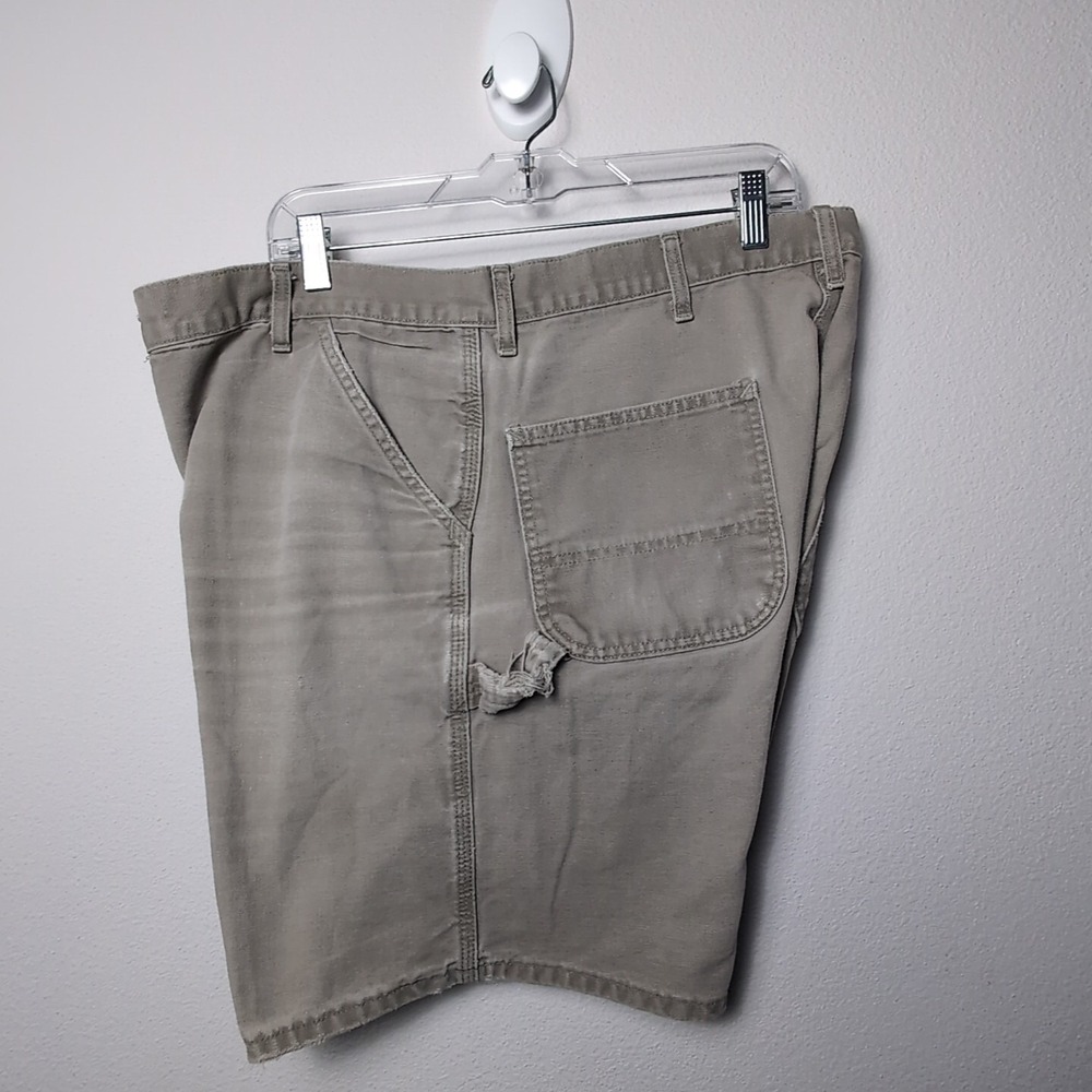 Vintage Carhartt Carpenter Short Men's 40x7.5 Gray B25 DES 90s Distressed - Picture 4 of 14